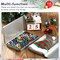 4 Pack Rectangular Metal Tin Box with Lid Metal Hinged Lid Tin Empty Box Container Storage for Watercolor Jewelry Pen Eraser Pill Candy Craft Organize 7.0 x 4.2 x 0.6'' (Sliver)